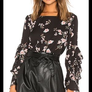 BB Dakota Floral Ruffle Top